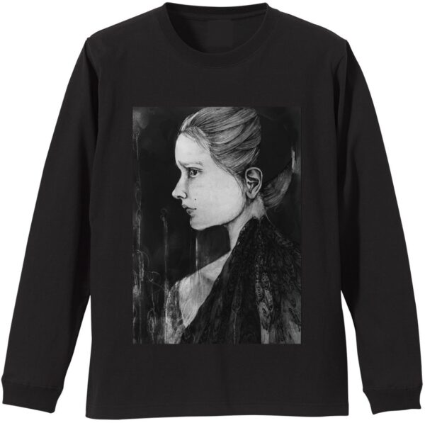 リブ付きロングTシャツ《消えた瑠璃》
